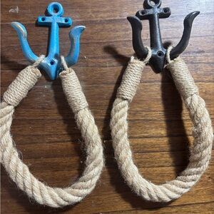 Nautical Anchor Rope Wall Hooks